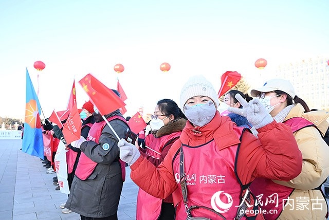 2022年呼和浩特市第七屆徒步迎新活動(dòng)現(xiàn)場(chǎng)。人民網(wǎng) 劉藝琳攝