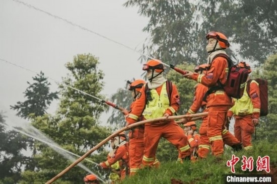 演練現(xiàn)場。瀘州消防供圖