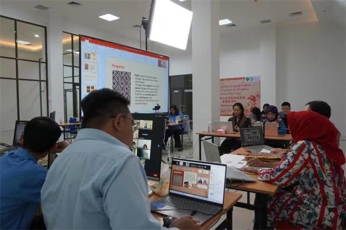 活動現(xiàn)場。供圖：印尼三一一大學孔子學院