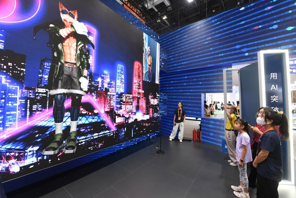 這是9月2日在國家會議中心拍攝的一款數(shù)字人。新華社記者 任超 攝