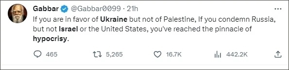 巴以爆發(fā)新沖突后，他再指西方“雙標(biāo)”