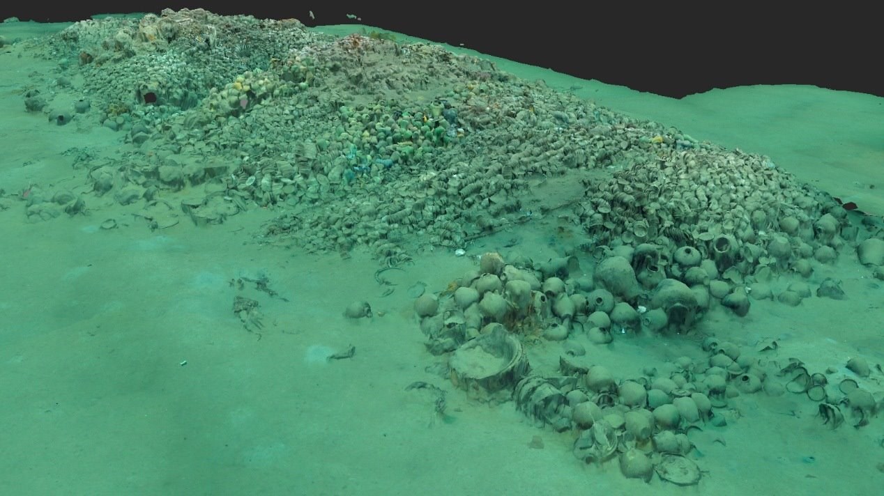 一號(hào)沉船遺址核心區(qū)三維圖。國(guó)家文物局供圖