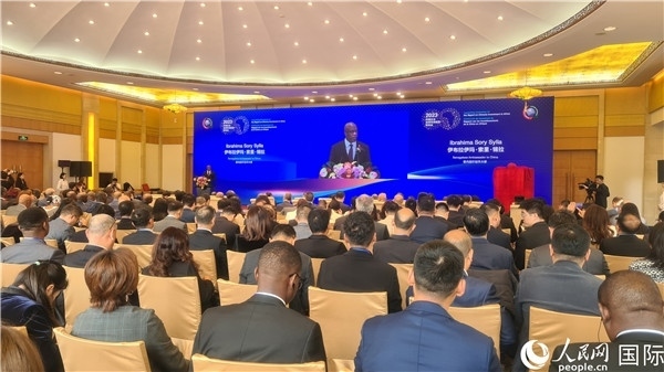 塞內(nèi)加爾駐華大使致辭。人民網(wǎng)記者 萬宇攝