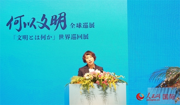 中央廣播電視總臺(tái)副臺(tái)長(zhǎng)邢博致辭。人民網(wǎng) 蔣曉辰攝