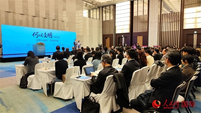 “何以文明”全球巡展?日本特展啟動(dòng)儀式現(xiàn)場(chǎng)。人民網(wǎng) 蔣曉辰攝