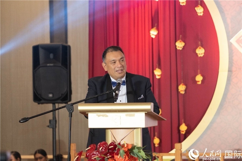 菲外交部副部長(zhǎng)多明戈出席年會(huì)并致辭。人民網(wǎng)記者樊帆 攝