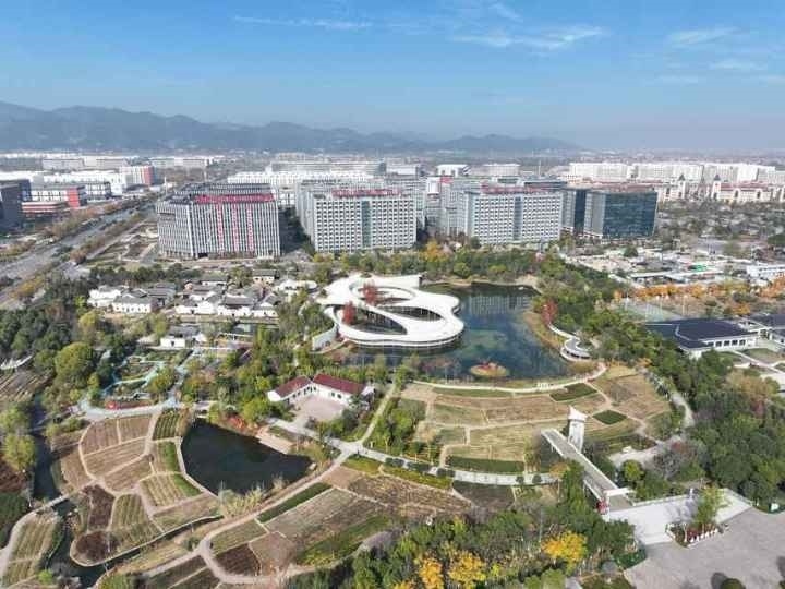 有機更新后的義烏城西街道橫塘村俯瞰圖。義烏城西街道供圖