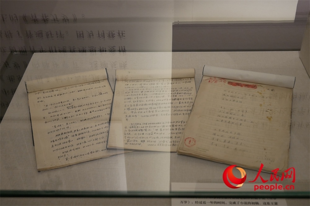 《青春萬(wàn)歲》手稿。人民網(wǎng)記者 韋衍行攝