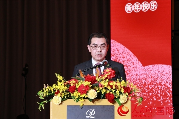 中國(guó)駐日本大使吳江浩致辭。人民網(wǎng) 許可攝