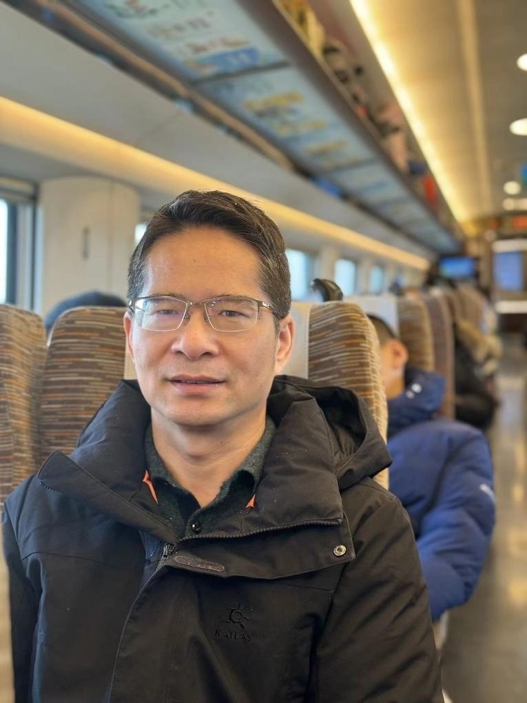 楊萬坤乘坐高鐵往返京津。（采訪對象供圖）