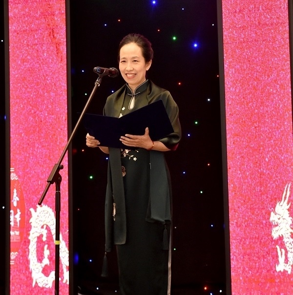 中國駐阿拉木圖總領(lǐng)事蔣薇致辭。中國駐阿拉木圖總領(lǐng)館供圖