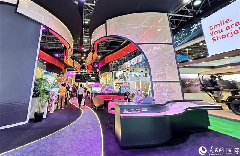 阿聯(lián)酋沙迦展臺(tái)。人民網(wǎng)記者管克江攝