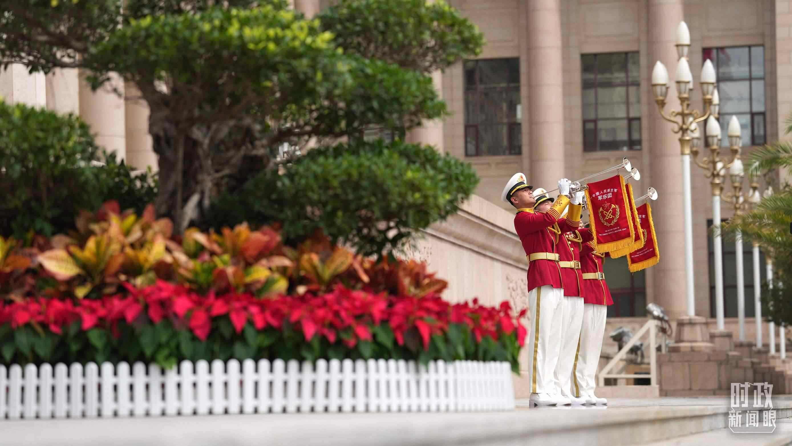 △歡迎儀式現(xiàn)場。（總臺國廣記者李晉拍攝）