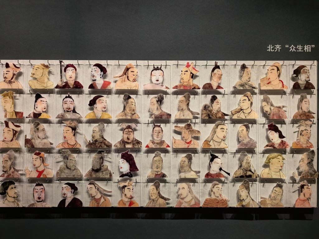 太原北齊壁畫博物館從山西北朝壁畫中提取人物元素展現(xiàn)當(dāng)時(shí)民族融合、文化交流。太原北齊壁畫博物館供圖