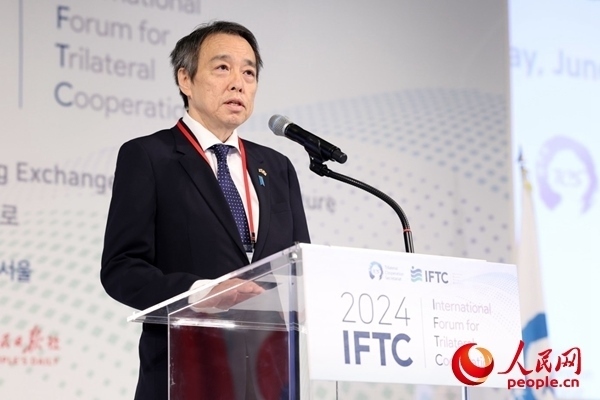 日本駐韓國大使水島光一致辭。主辦方供圖