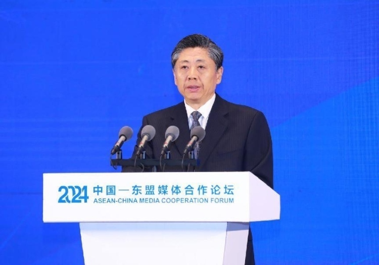 王藝華致辭。中國外文局供圖