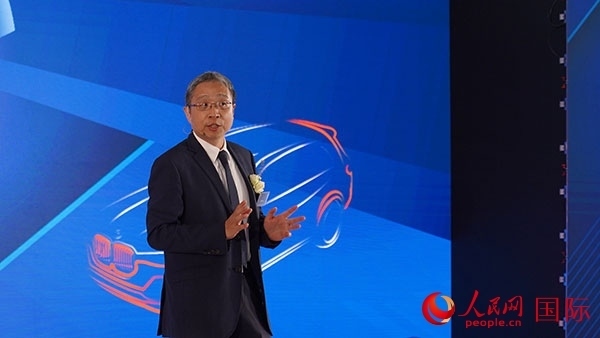 延鋒彼歐總經(jīng)理倪建華致辭。人民網(wǎng) 張茜攝