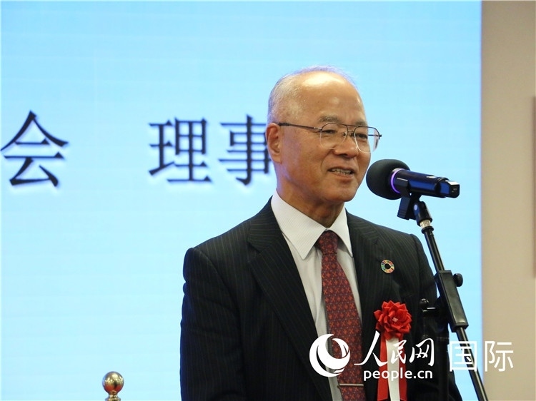 日中協(xié)會理事長瀨野清水致辭。人民網(wǎng) 許可攝