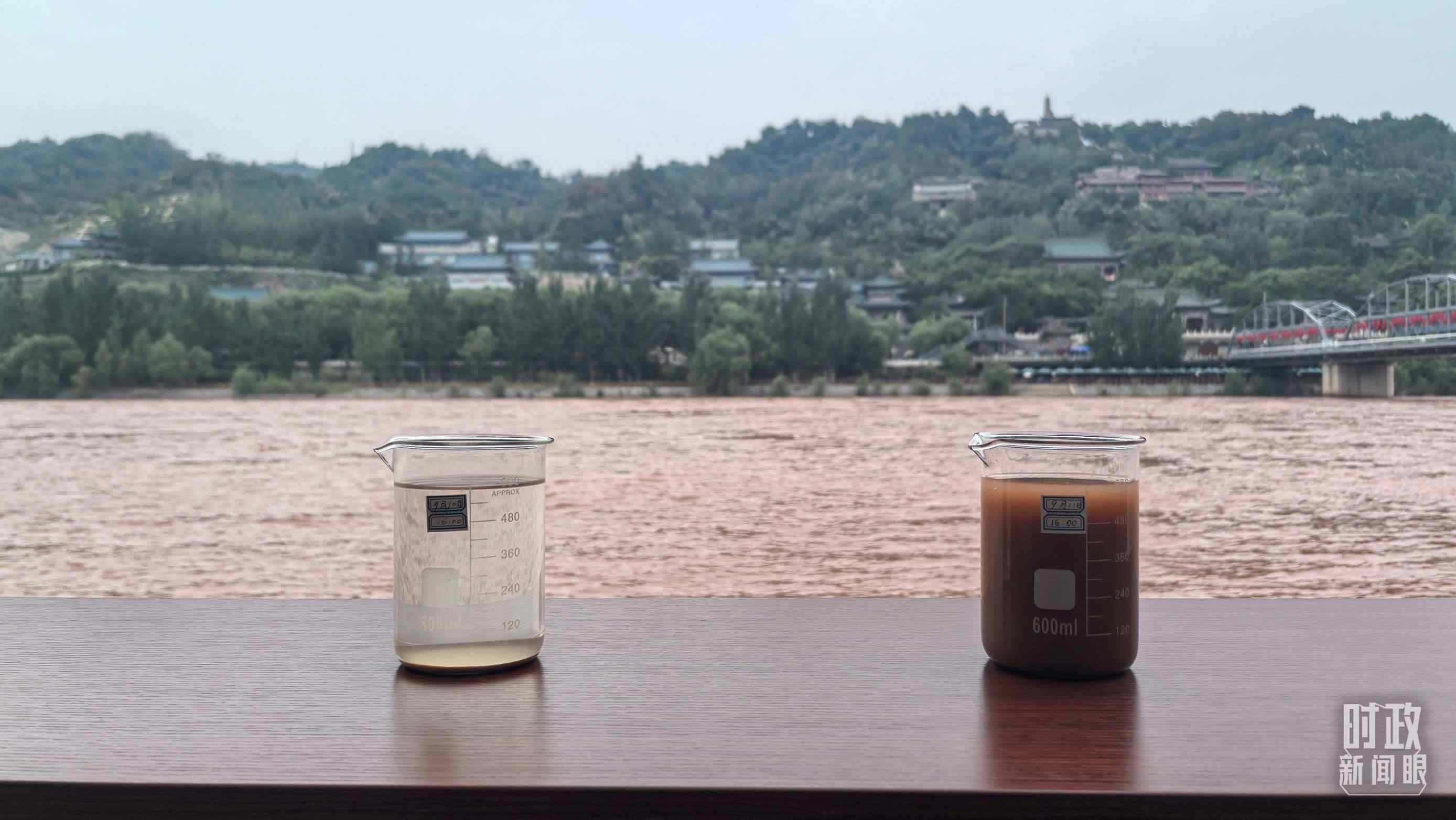 △黃河水質(zhì)監(jiān)測(cè)。（總臺(tái)央視記者陸泓宇拍攝）