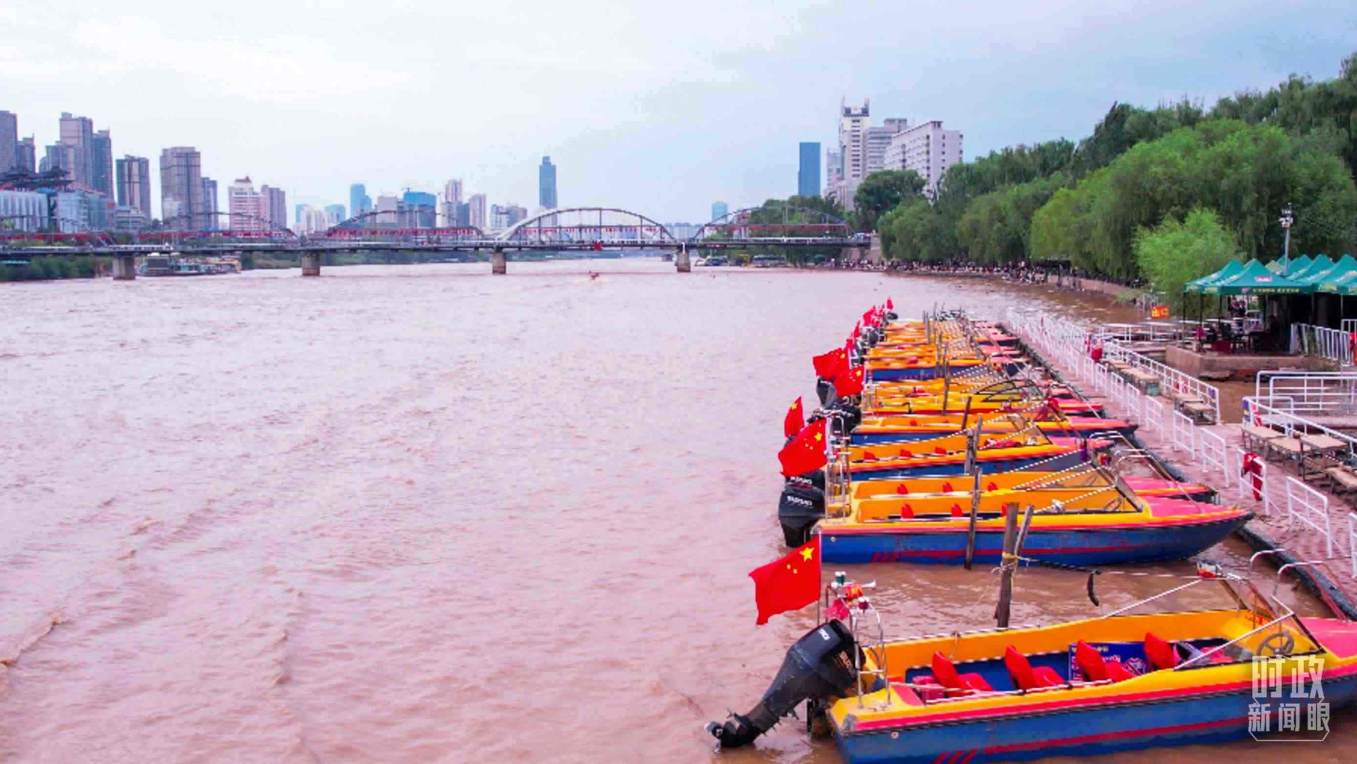 △黃河蘭州段。（總臺(tái)記者張吉瑞拍攝）