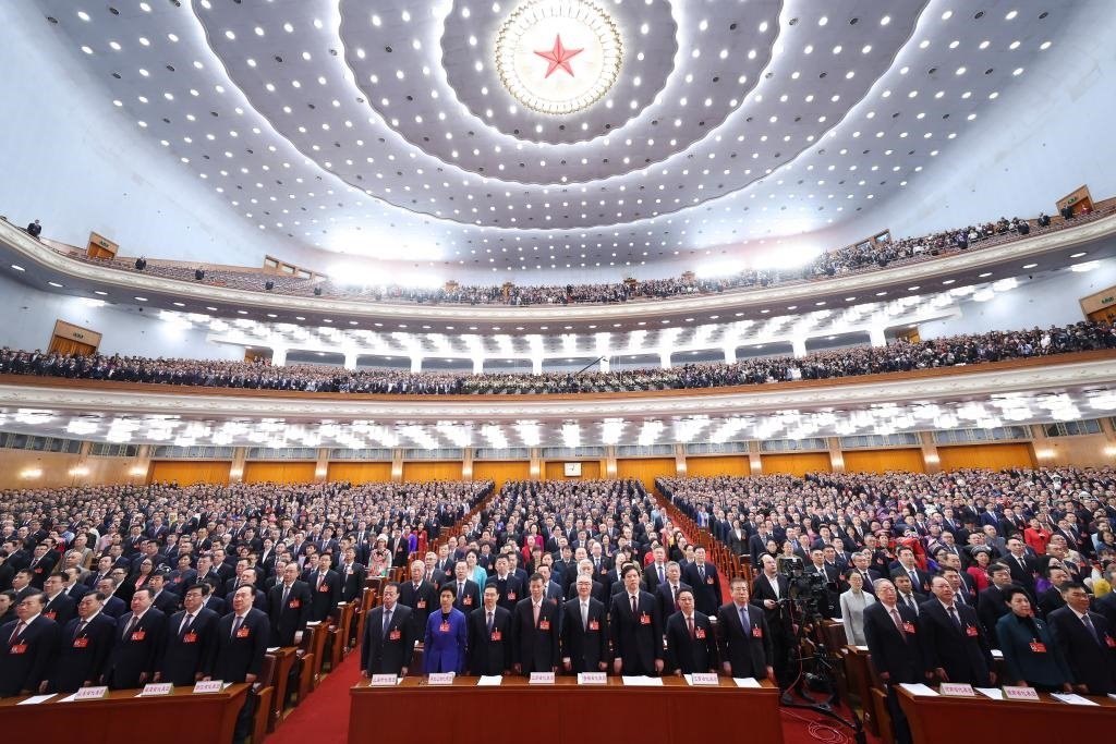 2024年3月5日，第十四屆全國人民代表大會第二次會議在北京人民大會堂開幕。新華社記者 黃敬文 攝