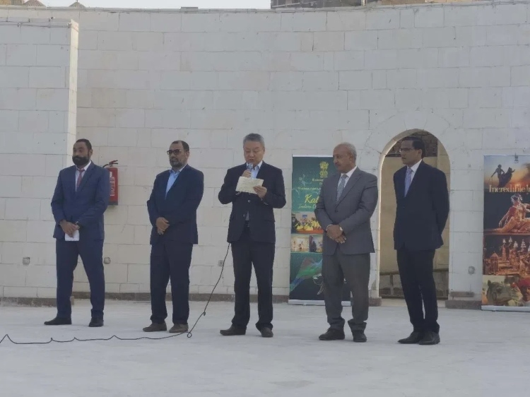 開(kāi)羅中國(guó)文化中心副主任邵彬致辭。開(kāi)羅中國(guó)文化中心供圖