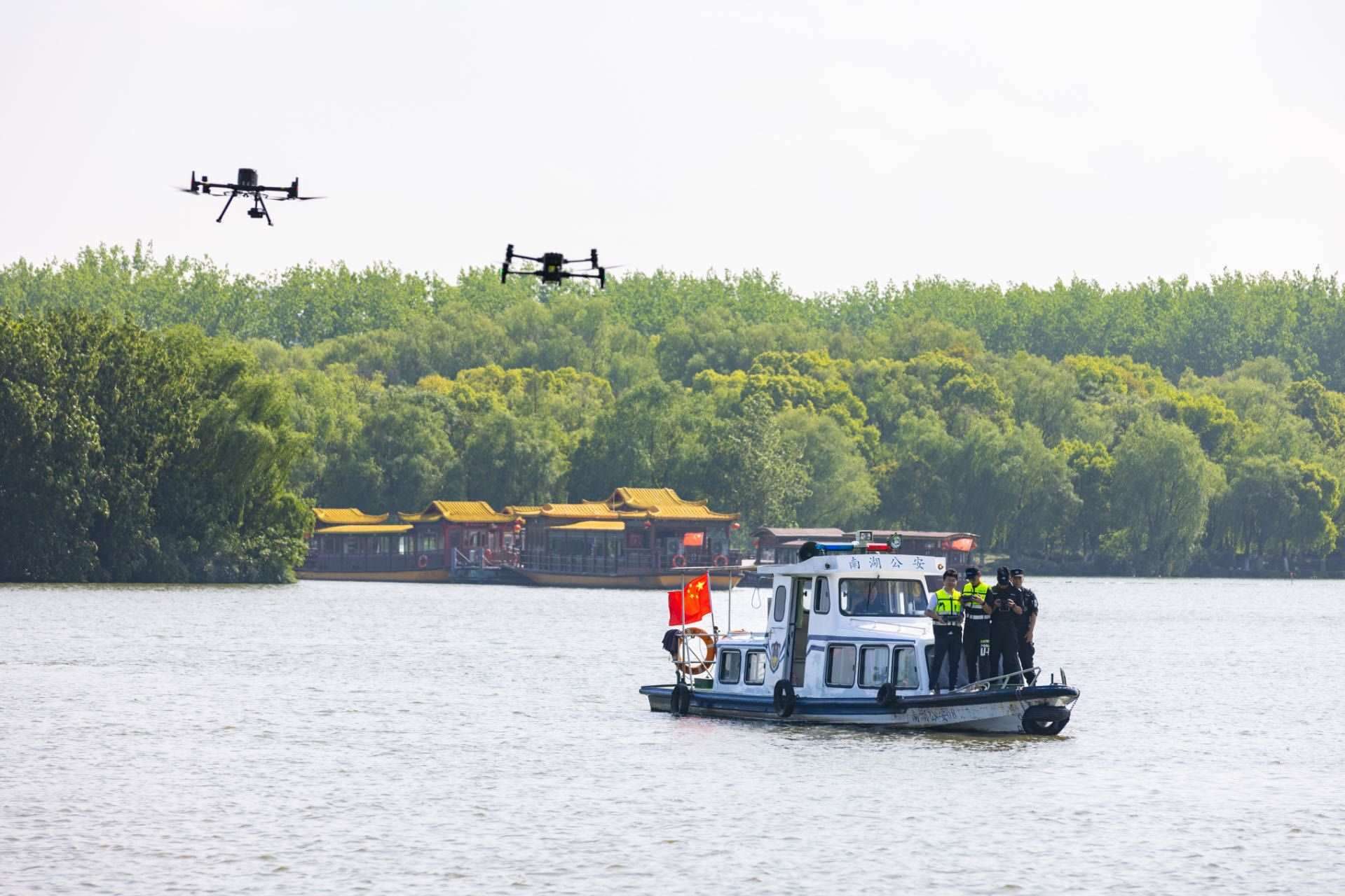 無人機(jī)義警隊(duì)。公安部供圖