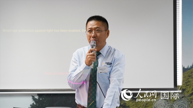 碩豐集團(tuán)董事長孫曉棟發(fā)言。 人民網(wǎng) 張茜攝