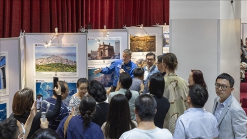 5月29日，“宇宙·金磚國家”圖片巡回展在北京舉辦，活動(dòng)現(xiàn)場吸引了眾多中國觀眾。北京俄羅斯文化中心供圖