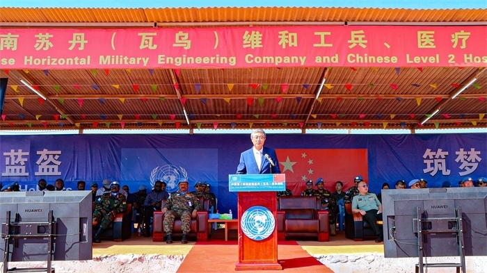 中國(guó)駐南蘇丹大使馬強(qiáng)發(fā)言。孫千攝