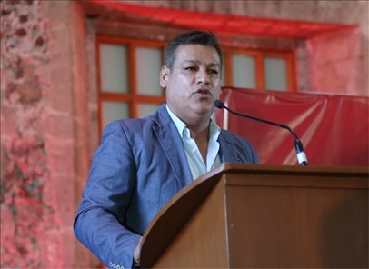 阿爾貝托·維拉致辭。主辦方供圖