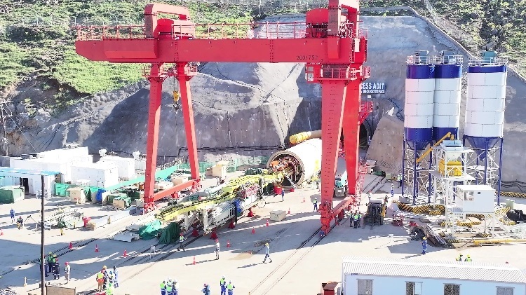 項(xiàng)目步進(jìn)現(xiàn)場(chǎng)。中水電十一局供圖