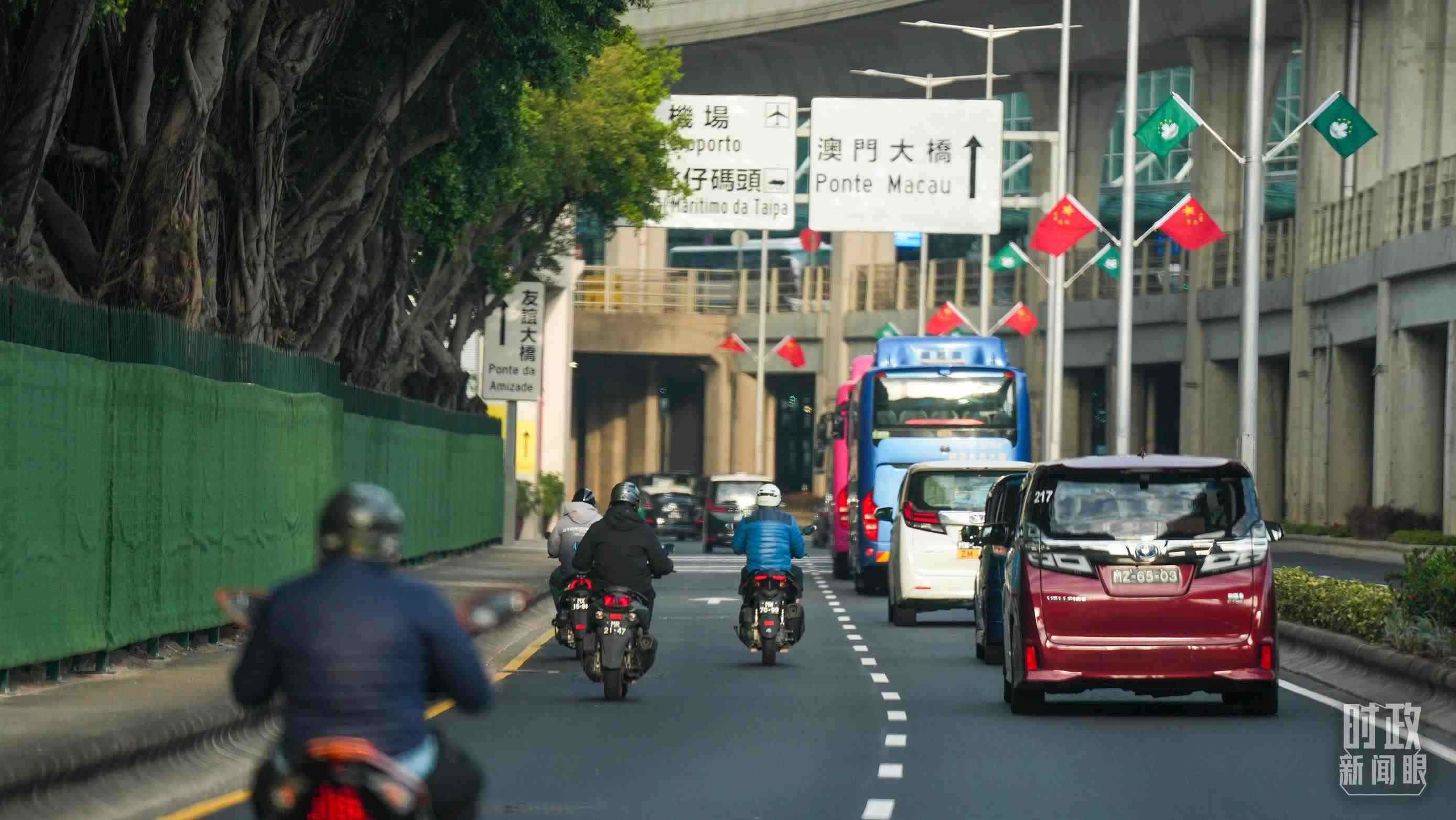 △澳門街頭。（總臺記者李晉拍攝）