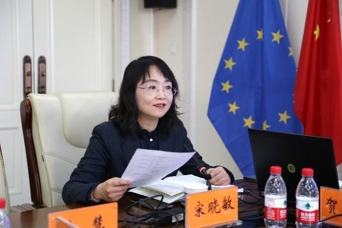 中國社會科學(xué)院歐洲研究所《歐洲研究》總編輯、中國歐洲學(xué)會秘書長宋曉敏教授主持研討會。吳迪攝