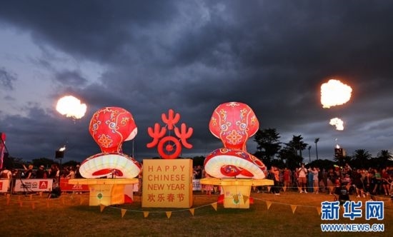 圖為游客在2025年奧克蘭元宵燈節(jié)游覽。（圖片由奧克蘭中國文化中心提供）